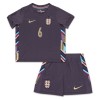 Conjunto (Camiseta+Pantalón Corto) Inglaterra Maguire 6 Segunda Equipación Euro 2024 - Niño